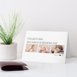 Father's Day Best Daddy Belongs To Me 3 Photos Card