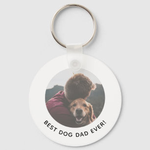 Father's Day Best Dog Dad Ever Your Photo Keychain