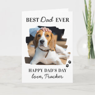 Father's Day Best Dog Dad Personalized Pet Photo Card