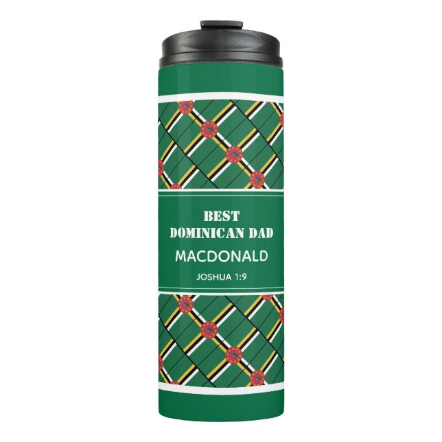 Father's Day BEST DOMINICAN DAD Personalized Thermal Tumbler (Front)