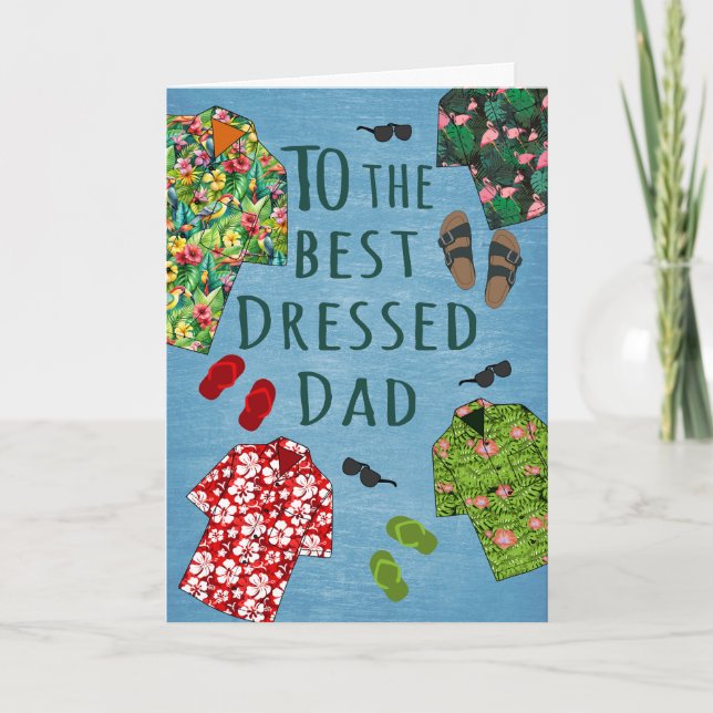 Fathers Day Best Dressed Dad Card (Front)