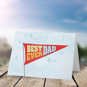Father's Day Best Ever Dad Pennant Card