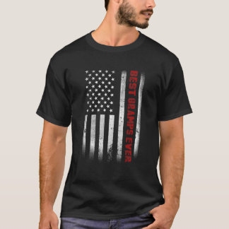Fathers Day Best Gramps Ever With Us American Flag T-Shirt