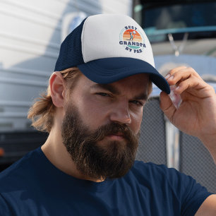 Fathers Day Best Grandpa By Par Retired Dad Golfer Trucker Hat