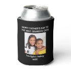 Father's Day Best Grandpa Ever Custom Photo Black