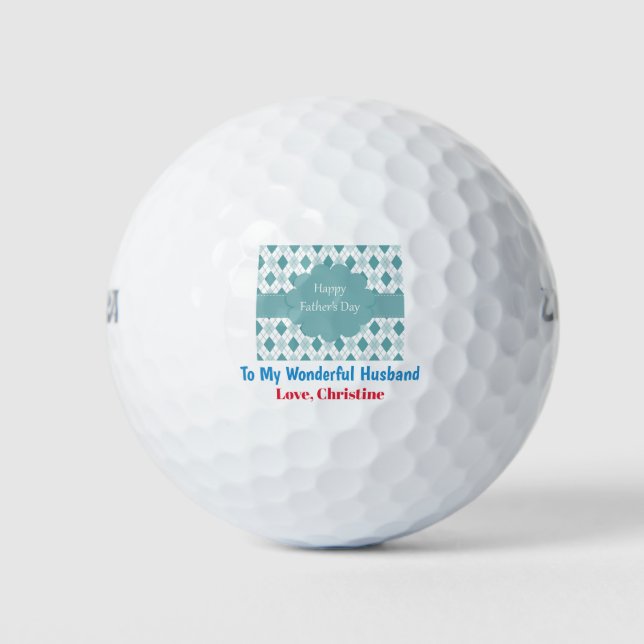 Father's Day Best Husband Dad Ever Golf Balls (Front)