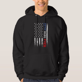 Father's Day Best Papa Ever With Us American Flag Hoodie