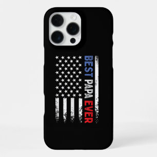 Father's Day Best Papa Ever with US American Flag iPhone 16 Pro Max Case