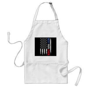 Father's Day Best Papa Ever with US American Flag Standard Apron