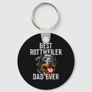 Fathers Day . Best Rottweiler Dad Ever Dog Dad Keychain