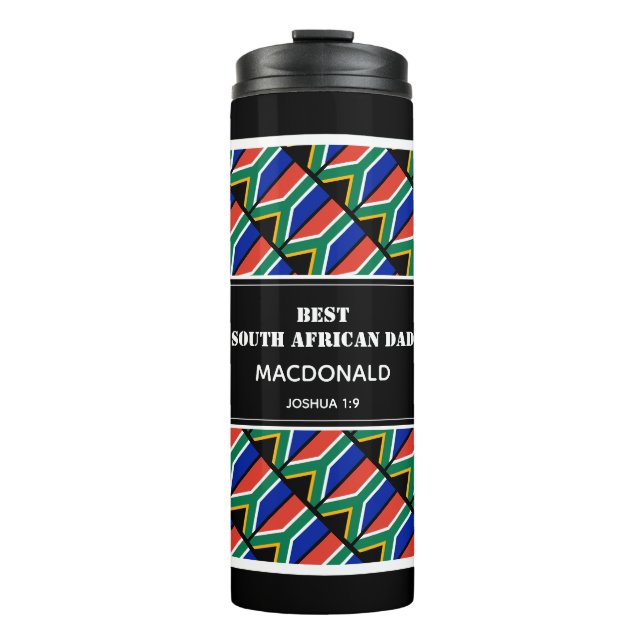 Father's Day BEST SOUTH AFRICAN DAD Personalized Thermal Tumbler (Front)