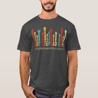 Fathers Day Best Stepdad Ever Guitar Lover Guitari T-Shirt