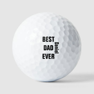 Father's Day Birthday Best Dad Ever Custom Name   Golf Balls
