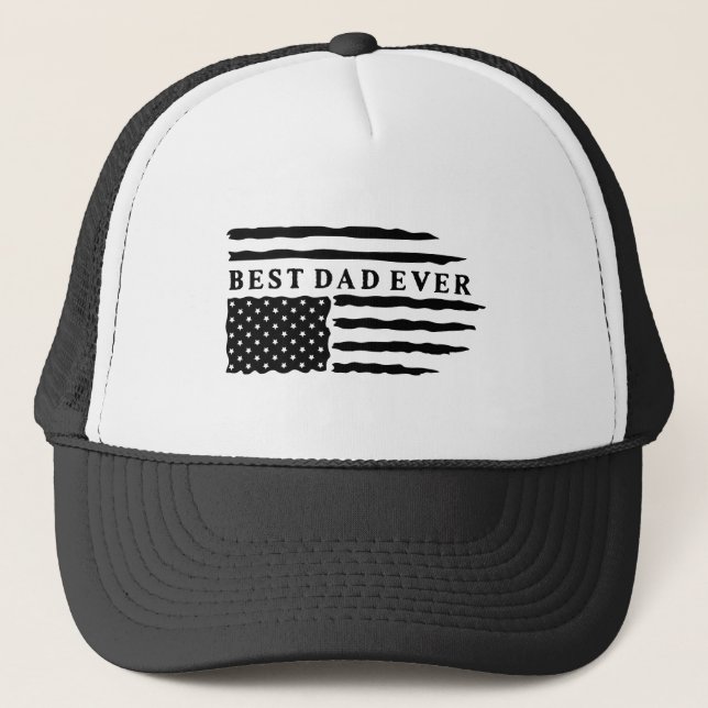 Father's Day, Birthday, Best Dad Ever! Trucker Hat (Front)