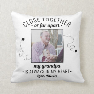 Father's Day/Birthday Dad Grandpa from Kids Photo Throw Pillow