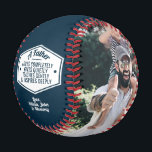 Father's Day/Birthday From Kids to Dad Photo Baseb Baseball<br><div class="desc">The perfect personalized gift for your father,  father-to-be,  new father,  husband on Father's Day,  the holidays or birthday. Customize with your own personal message and family photos.</div>
