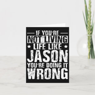 Fathers Day Birthday Jason Name Forename Saying  Card