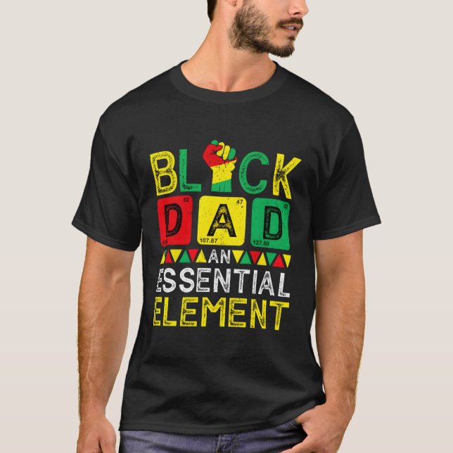 Father'S Day Black Dad Essential Elet Junenth T-Shirt (Front)