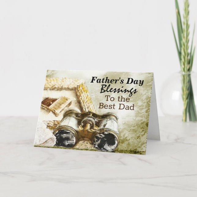 Father's Day Blessings, Numbers 6:24-26 Best Dad Card (Front)