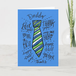 Father's Day - Blue - "Daddy" Tie Card