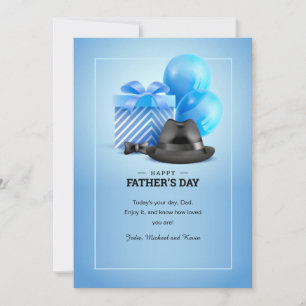 Father's Day Blue Holiday Card