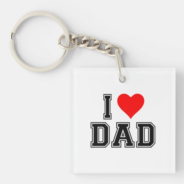 Father's day – Bold and Simple Design Keychain (Front)