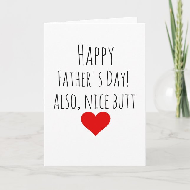 Father's Day BOYFRIEND Husband FUNNY FOR HIM Holiday Card (Front)