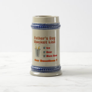 fathers day bucket list funny beer stein gift idia