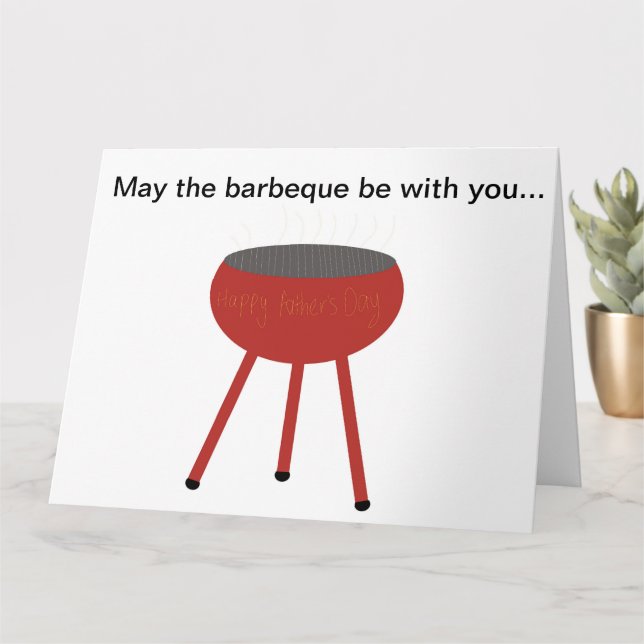 Fathers Day card Barbeque (Small Plant)