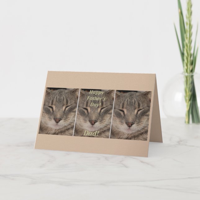 Father's Day Card (Cat Sleeping) (Front)