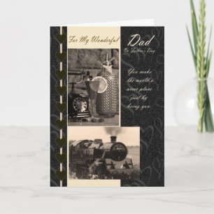 Father's Day Card Dad, with Trains