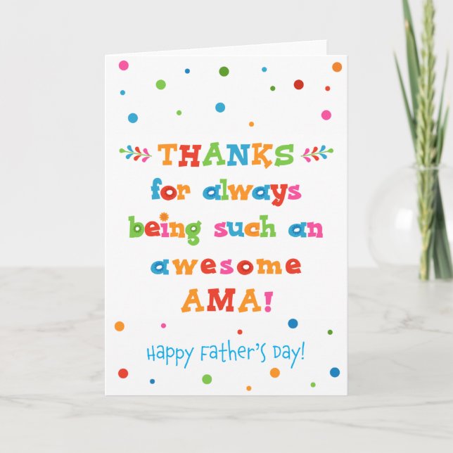 Father's Day Card for Ama (Front)