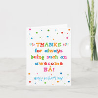 Father's Day Card for Bà