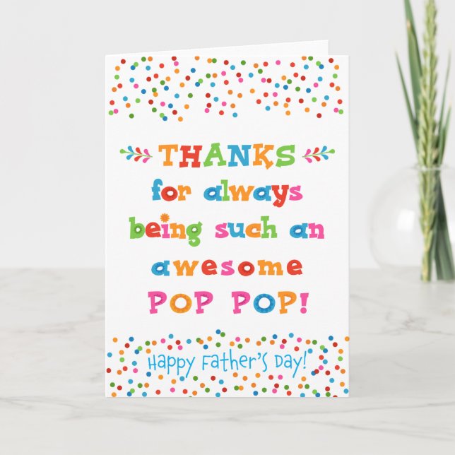 Father's Day Card for Pop Pop (Front)