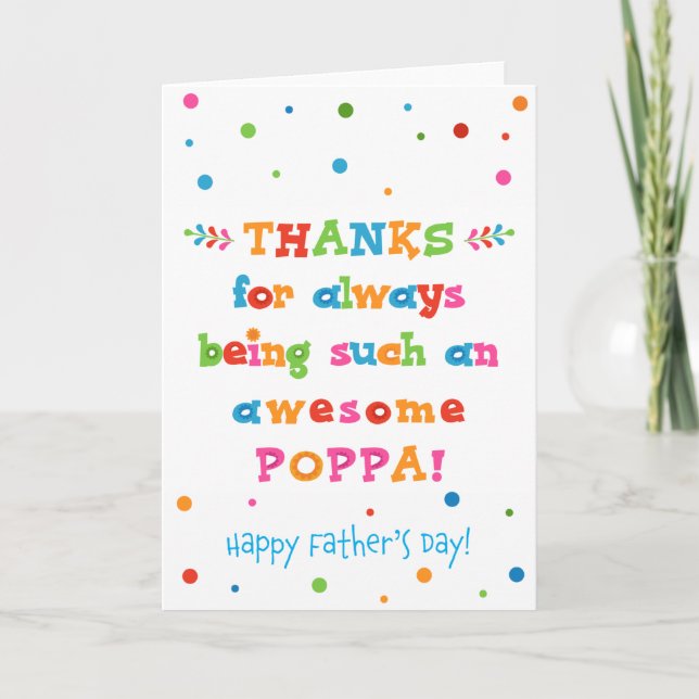 Father's Day Card for Poppa (Front)
