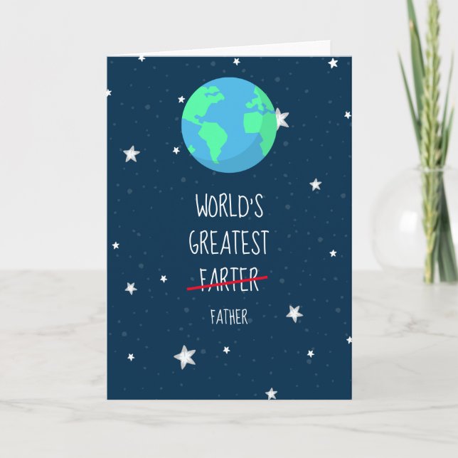 Fathers Day Card Funny Best Father Farther Fun Dad (Front)