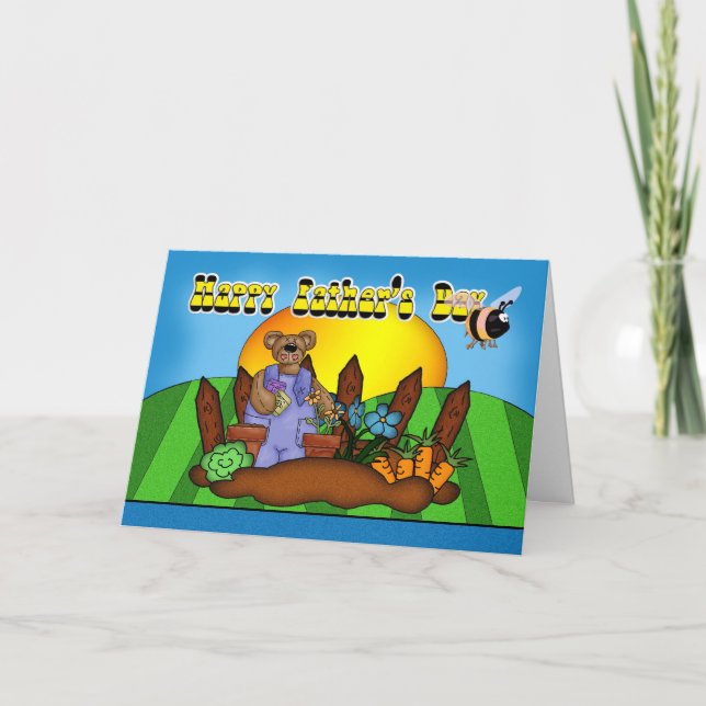 Father's Day Card - Gardening Bear (Front)