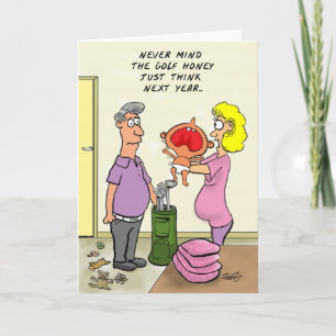 Father's Day Card: Golf . Card