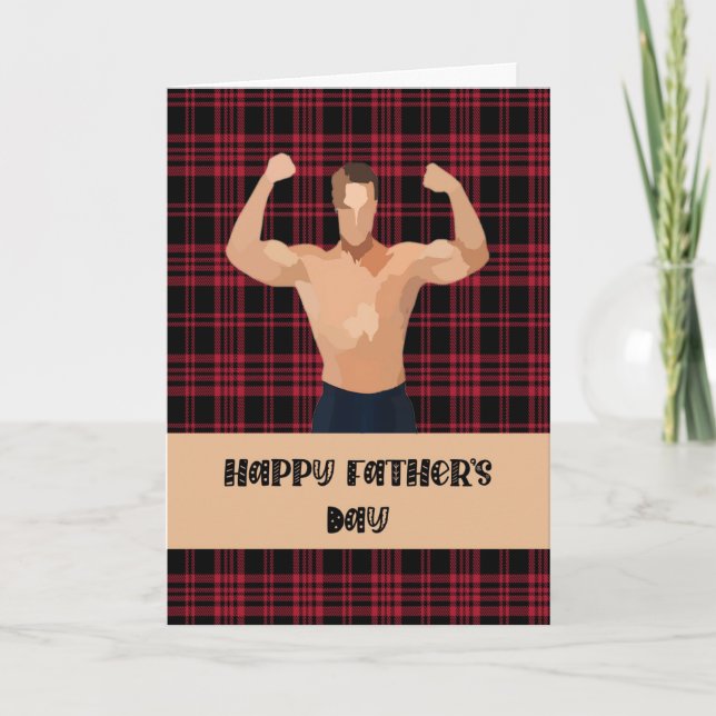 Father's Day Card in Lumberjack Plaid for Brother (Front)