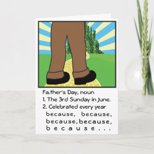 Father's Day Card/Personalize Because Because Card