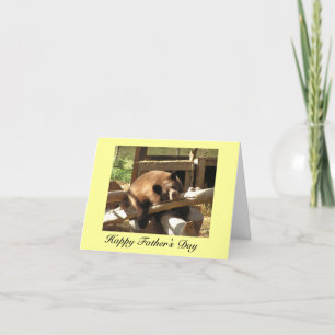 Father's Day Card - Relaxing Bear Cub