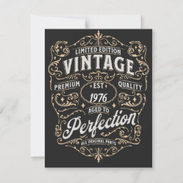 Father's Day card. Vintage Edition. Editable age Holiday Card