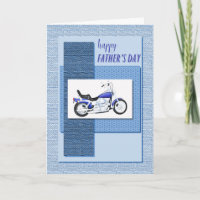 Father's day card with a motorbike