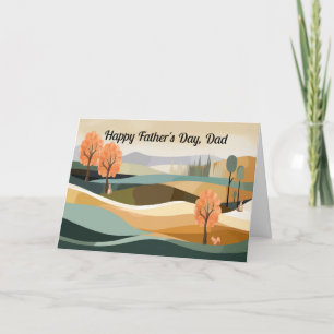 Fathers Day Card with Abstract Scenery