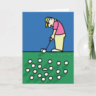 Father's Day card with golfer illustration