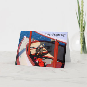Father's Day Card with Old Wooden Boat