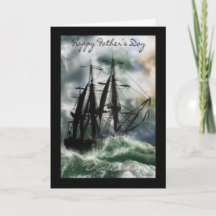 Father's Day Card With Ship On The Ocean
