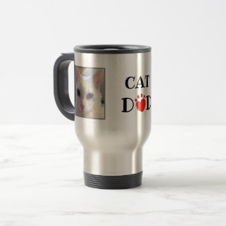 Father's Day Cat Dad Photo Personalized Travel Mug