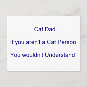 Father's Day Cat Dad Postcard