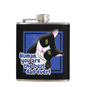 Father's Day Cat Hip Flask